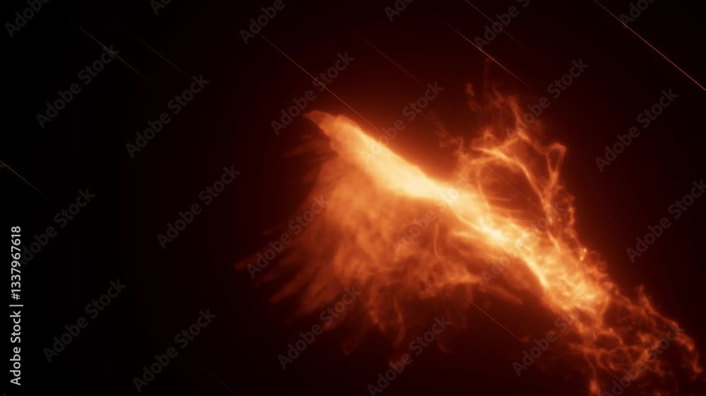 phoenix Fire bird. flaming phoenix intro. Fire bird element overlay