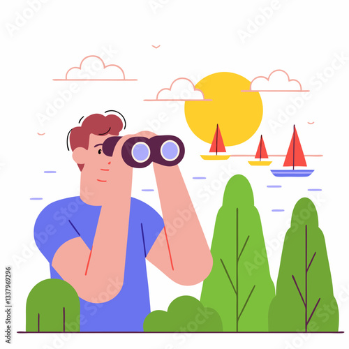 A man sees weather for National Weather Observers Day
