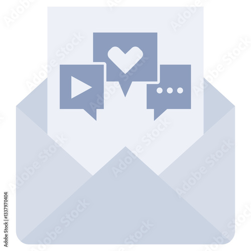 Mail Marketing Flat Icon Style Icon, Business and Marketing Flat Icon Style Icon