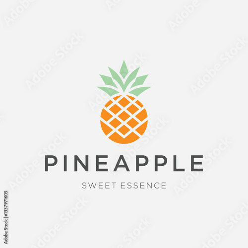 Geometric Pineapple Logo – A modern pineapple logo with geometric shapes.