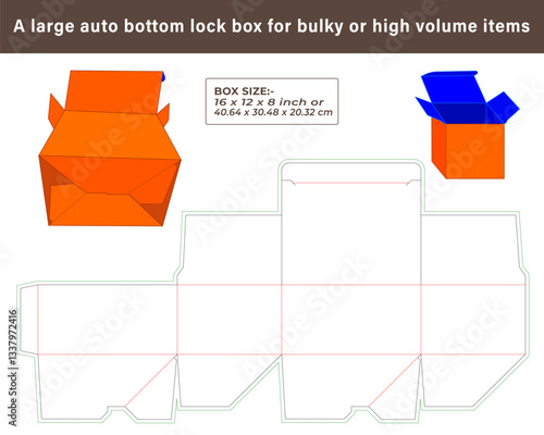A large auto bottom lock box for bulky or high volume items