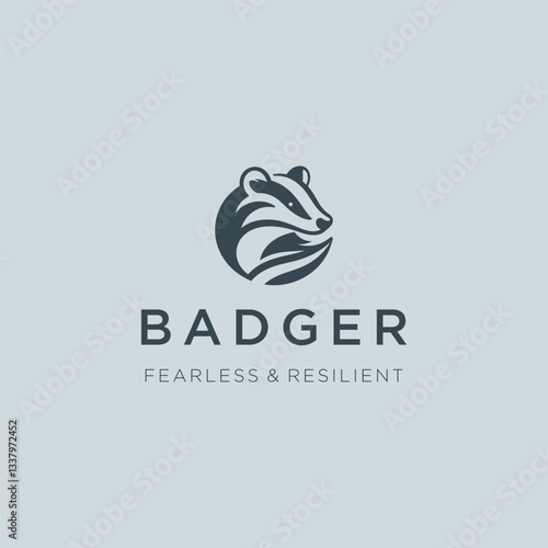 Badger Logo – A bold badger logo representing determination, resilience, and courage.
