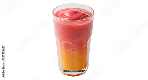 Wallpaper Mural Refreshing Layered Smoothie in Glass on White Background for Healthy Lifestyle Torontodigital.ca
