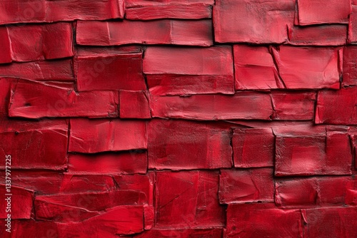 Red textured brick wall background