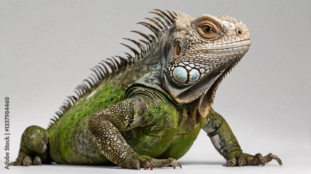 Obraz premium Beautiful iguana Clipart isolated
