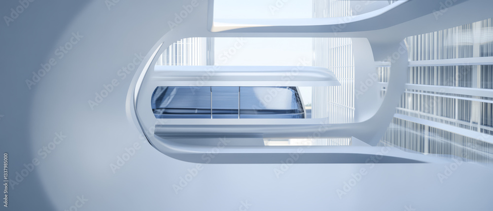 Architectural design showcasing modern structure within a sleek urban environment Architectural design showcasing modern structure within a sleek urban environment