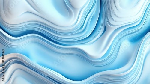 Wallpaper Mural Abstract Flowing Blue and White Texture Torontodigital.ca