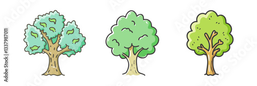 beech tree icon, beech tree vector illustration-simple illustration of beech tree, perfect for beech tree logos and icons
