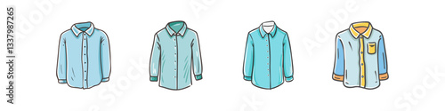 button down shirt icon, button down shirt vector illustration-simple illustration of button down shirt, perfect for button down shirt logos and icons