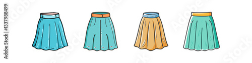 midi skirt icon, midi skirt vector illustration-simple illustration of midi skirt, perfect for midi skirt logos and icons