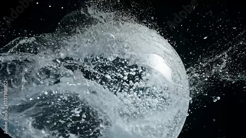A fluid water burst transition, delivering a smooth and dynamic video effect.