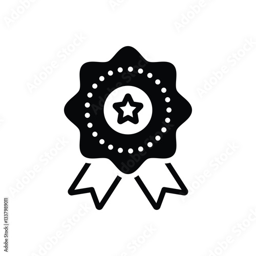 Black solid icon for badge