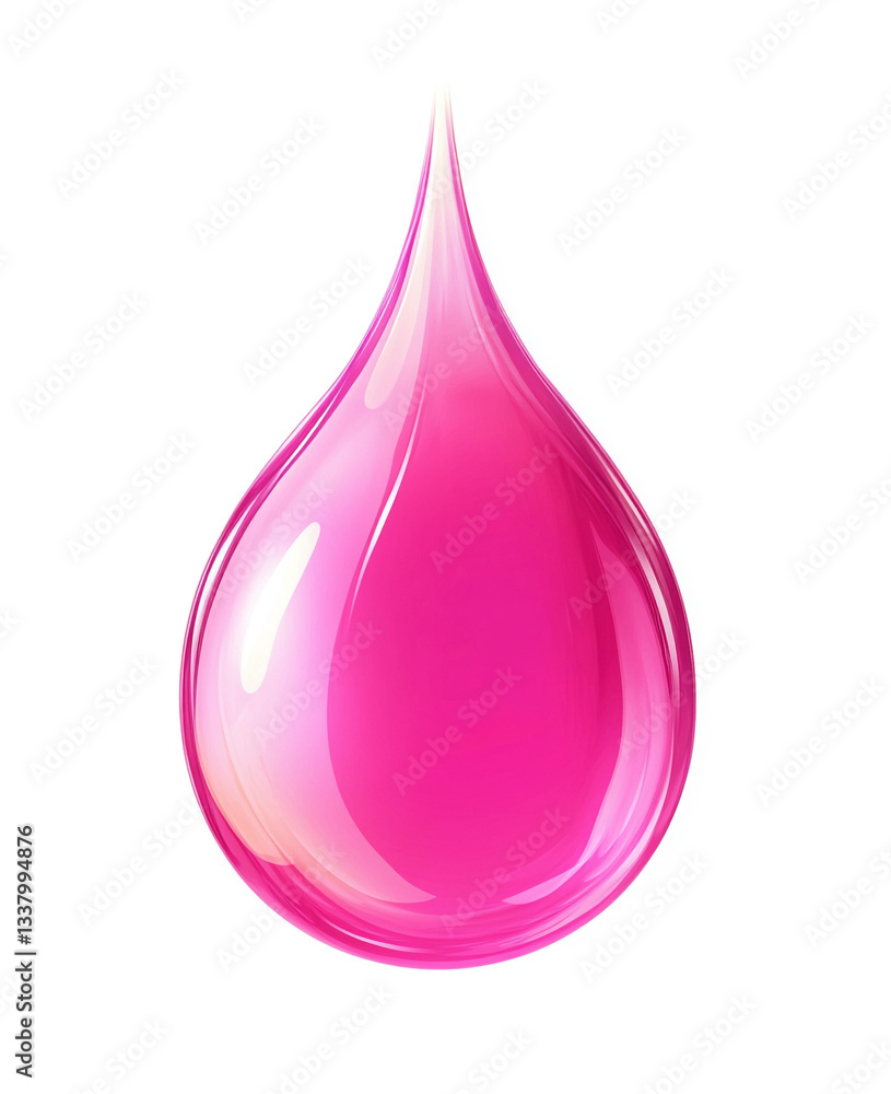 ピンク色の水の滴 Generated image ピンク色の水の滴 Generated image