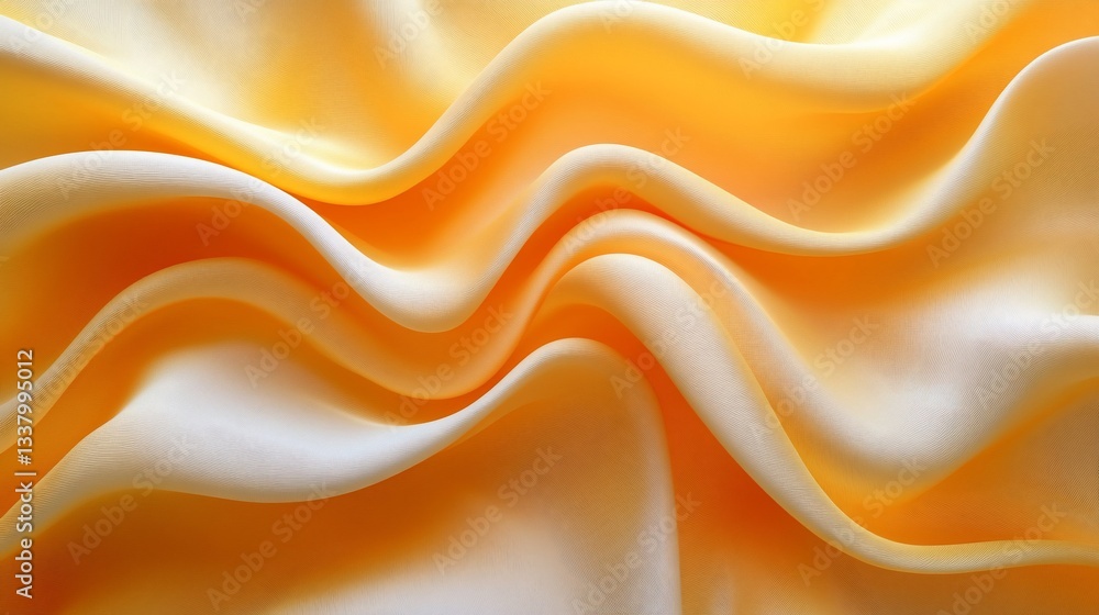 Obraz premium Soft, flowing, yellow fabric drapes