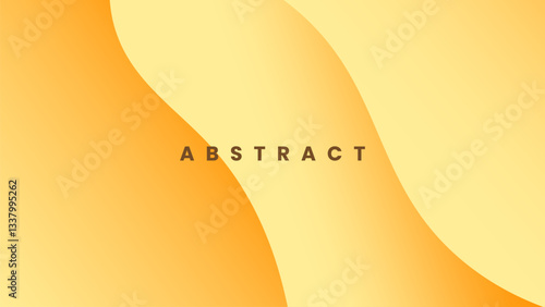 Abstract Yellow Gradient Design with Wavy Lines Background