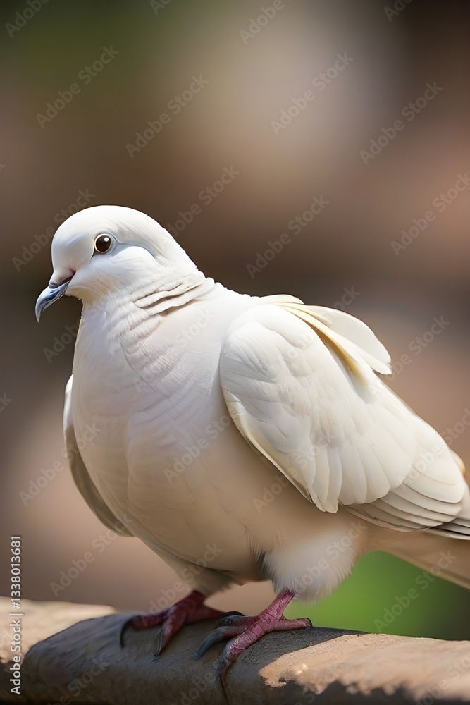 Fototapeta premium white dove on a tree branch