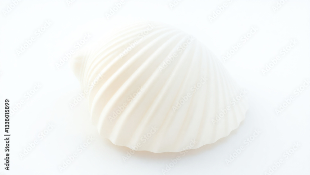 Naklejka premium Seashell isolated on white background