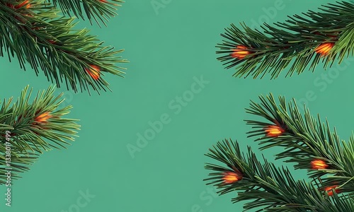 Wallpaper Mural high-resolution green screen animation of pine tree branches moving naturally in soft wind for use in environmental visual effects projects Torontodigital.ca