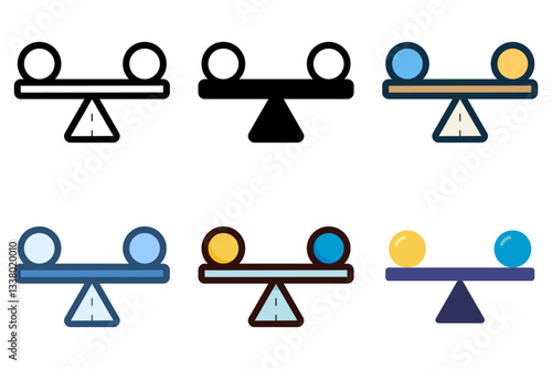 stability equal balanced icon vector illustration