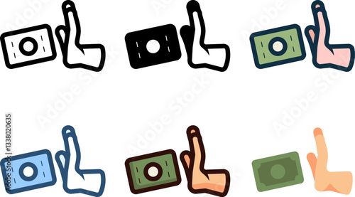 anti-bribery icon vector illustration