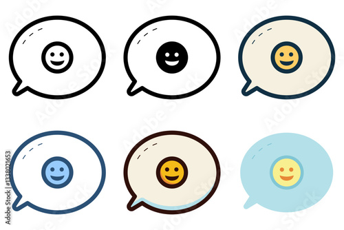 happy talk icon vector illustration