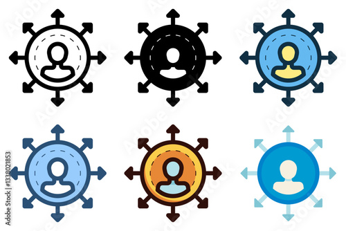 influence leadership icon vector illustration