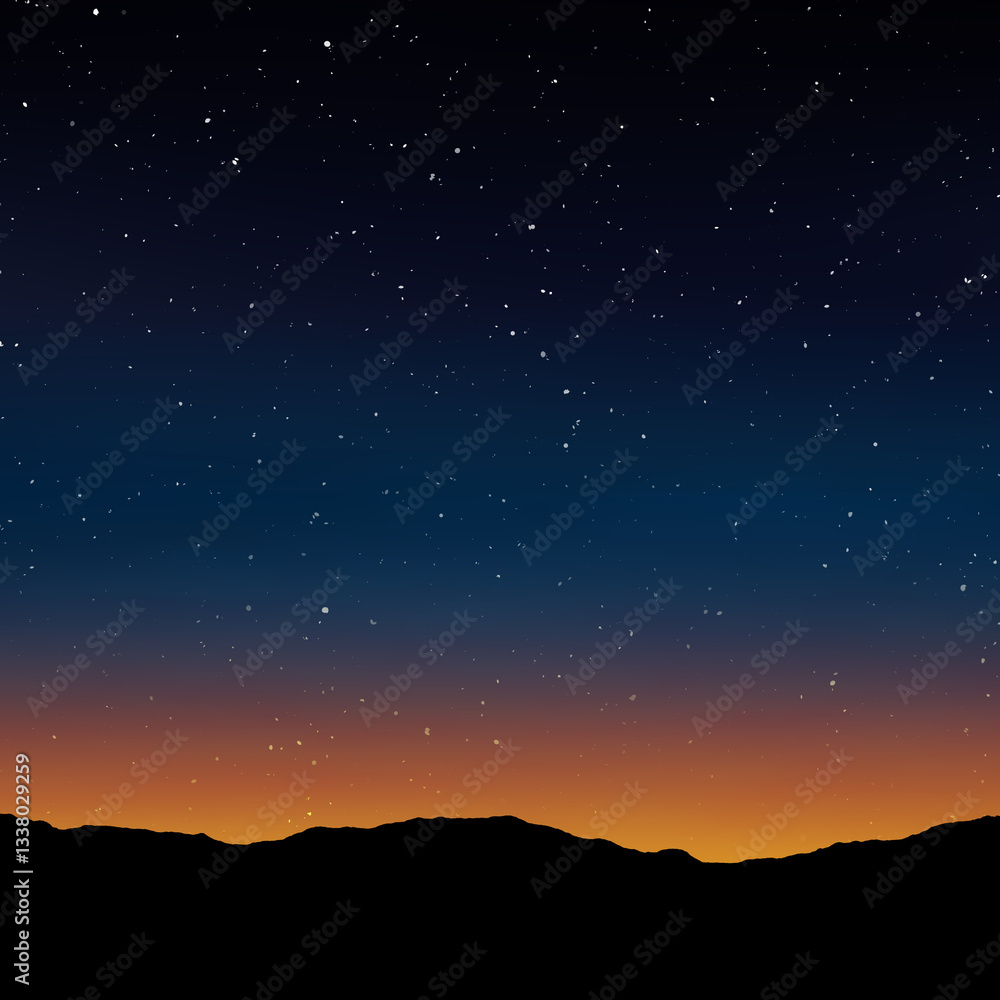 starry desert sky at dusk starry desert sky at dusk