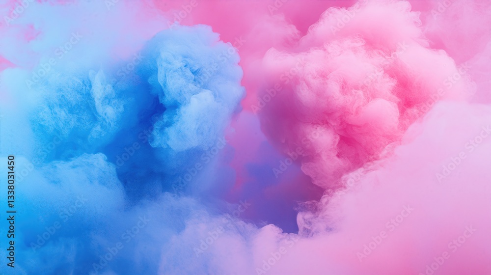 Ethereal Cloudscape: A captivating abstract image of billowing clouds in soft pastel hues, creating a dreamy atmosphere.