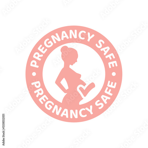 Pregnancy safe vector label. Product suitable for pregnant women.
