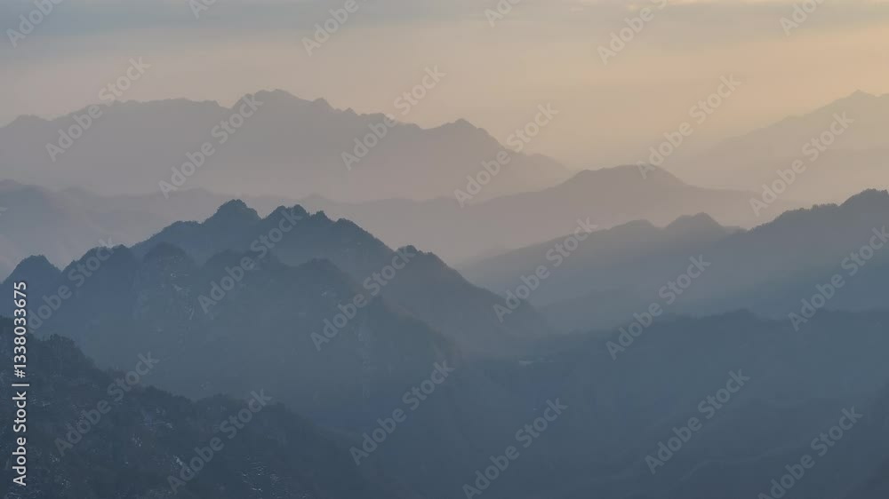 4k Video Shaanxi Xi'an Qinling Watershed Mountains Aerial Photography Capturing Majestic Landscapes 4k Video Shaanxi Xi'an Qinling Watershed Mountains Aerial Photography Capturing Majestic Landscapes