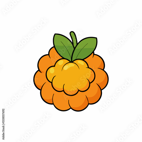 vector illustration of a cloudberry