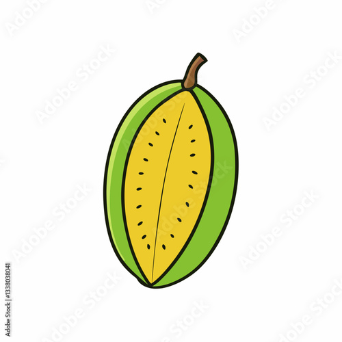 vector illustration of a hala fruit
