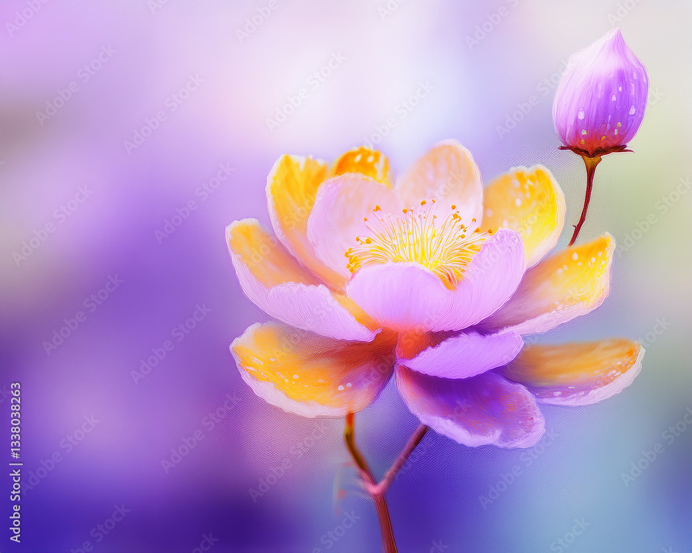 Fototapeta premium Abstract background with Cambodia National flower field, part 21