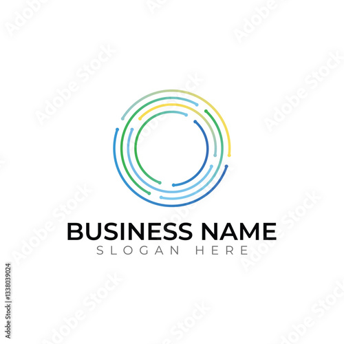 O letter abstract typography creative logo design