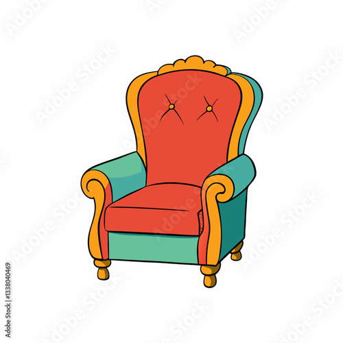 armchair isolated on white