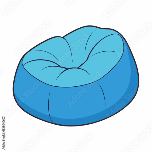 vector illustration of a bean bag chair