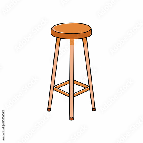 bar stool on white