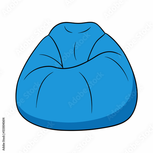 vector illustration of a bean bag chair