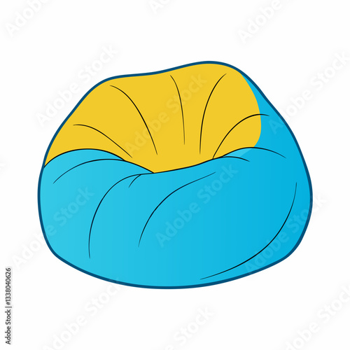 vector illustration of a bean bag chair