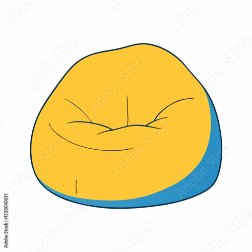 vector illustration of a bean bag chair