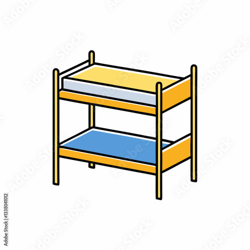bunk bed vector illustration