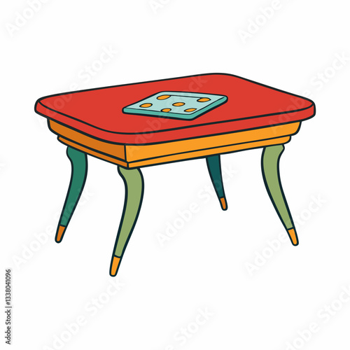 card table isolated on white