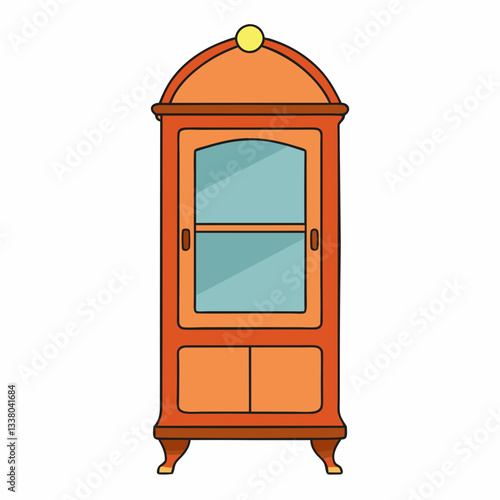 curio cabinet on white