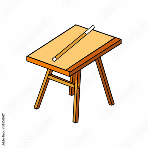drafting table on white