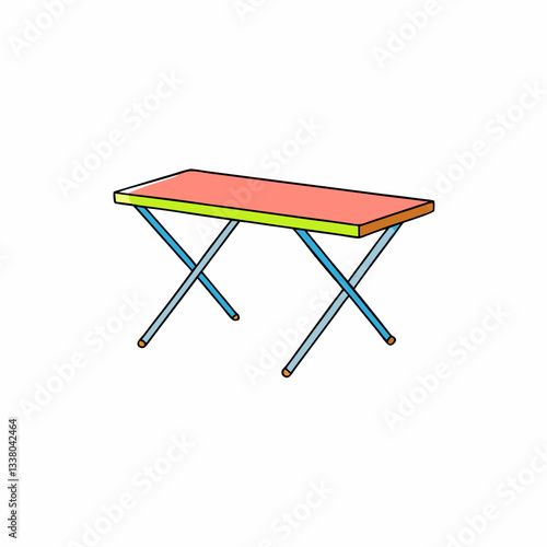folding table isolated on white