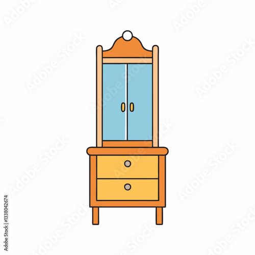 vector illustration of a hall tree