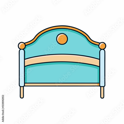 headboard isolated on white background