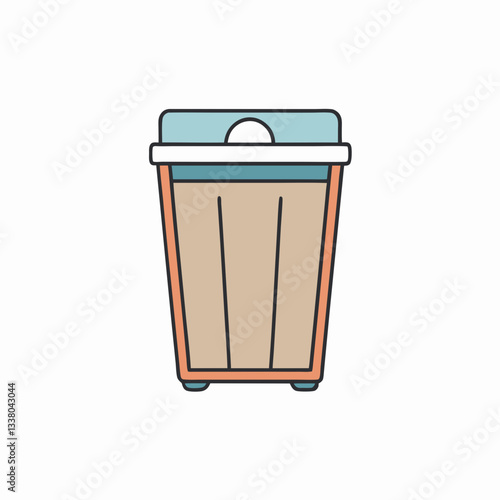 laundry hamper on white