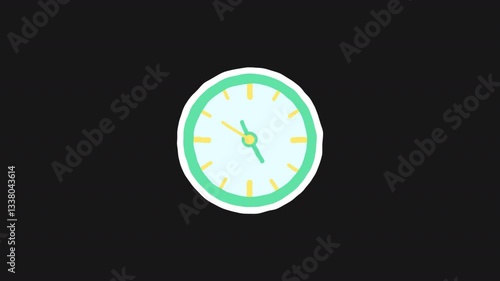 Wallpaper Mural Animated sticker clock. Alpha Channel Torontodigital.ca