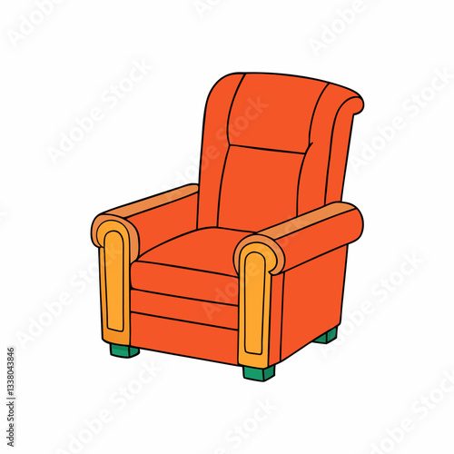 recliner isolated on white